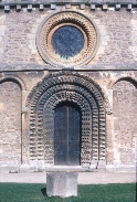 One of the doorways of the parish church of Iffley.